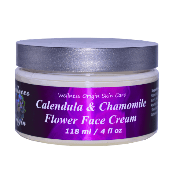Wellness Origin Organic Calendula & Chamomile Flower Face Cream, 4 oz