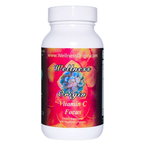 Wellness Origin Vitamin C Focus | Organic Camu-Camu, 100 Capsules