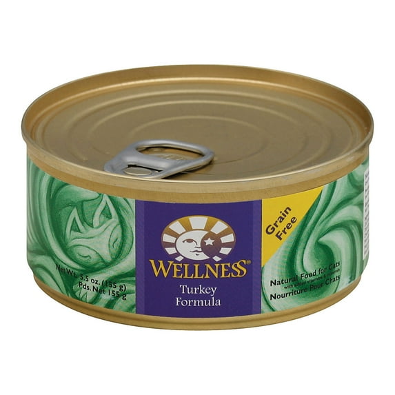 Wellness Pet Products Cat Food - Turkey Recipe - Case of 24 - 5.5 oz.