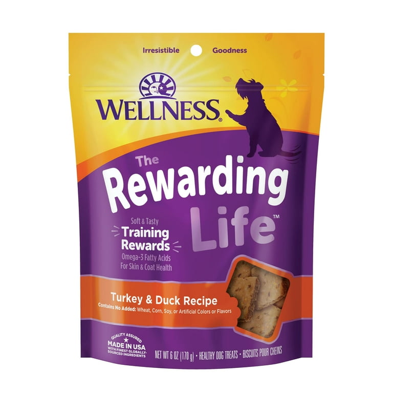 Wellness Rewarding Life Grain Free OIF8 Soft Dog Treats Made in USA with Healthy Ingredients Ideal for Training Turkey Duck Recipe 6 Ounce Bag Walmart