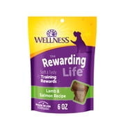 Wellness Rewarding Life Dog Treats, Natural, Training Treat, Grain Free, Soft Lamb & Salmon 6 Ounce bag