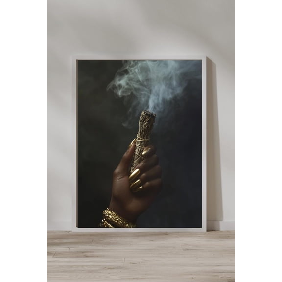 Wellness Smudge Cleansed Wall Art Print, Unframed Paper Poster 8x10in