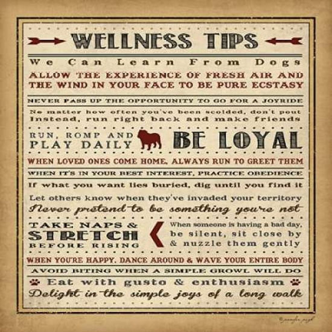 Wellness Tips II Canvas Art - Jennifer Pugh (24 x 24)