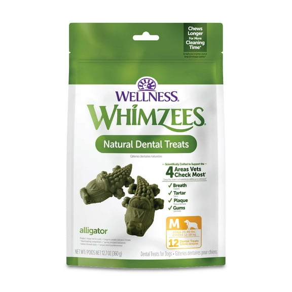 Wellness® WHIMZEES® Alligator Natural Grain Free Dental Chews for Dogs, Medium Breed, 12 count