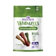thumbnail image 1 of Wellness WHIMZEES Brushzees Natural Dog Dental Treat, VOHC Accepted Chews, Freshens Breath, Extra-Small Size, 12.7 oz Bag, 48 Count, 1 of 11