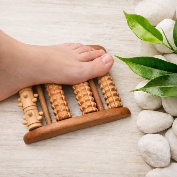 Natural Wooden Foot Roller Massager