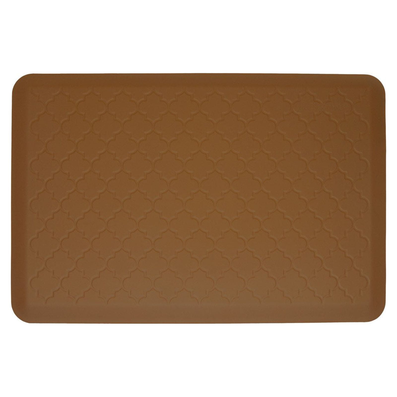 WellnessMats 3' x 2' AntiFatigue Trellis Motif Kitchen Mat (Tan