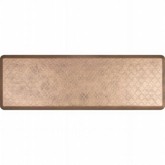 WellnessMats ET62WMRBGGRY Estates Trellis Kitchen Mat - Antique Gold, 6 L x 2 W ft.