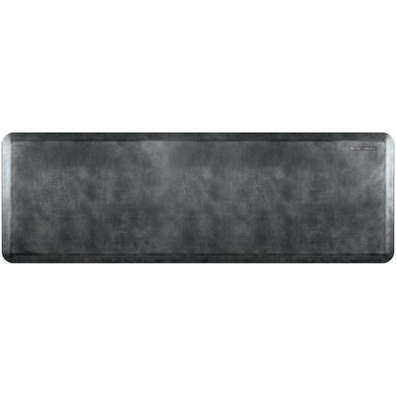 WellnessMats Estates Linen Anti-Fatigue Kitchen Mat, 72" by 24", Onyx