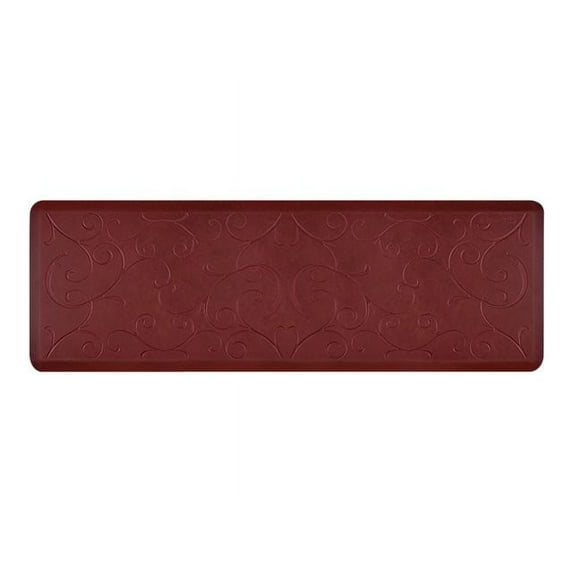 WellnessMats Estates Shades of Red Bella - Floor mat - rectangular - 72.05 in x 24.02 in - coral