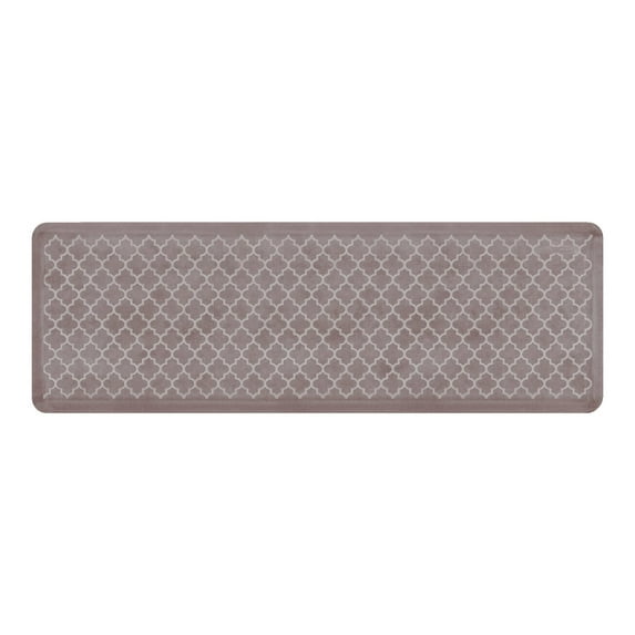 WellnessMats Estates Shades of White Trellis - Floor mat - rectangular - 72.05 in x 24.02 in - driftwood