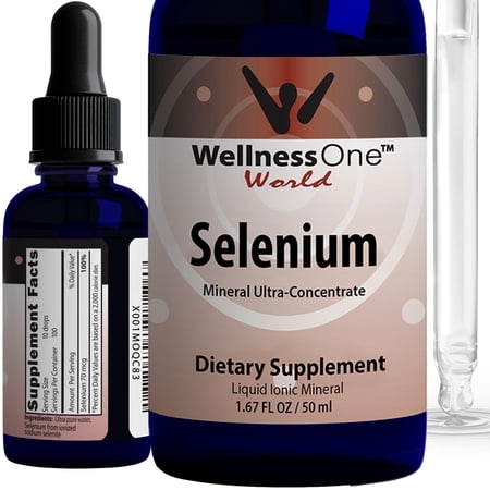 WellnessOne Liquid Selenium Supplement - Selenium Drops Trace Minerals Liquid, 50 ml