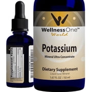 WellnessOne Potassium Liquid Supplement - Ionic Mineral Drops, 50 ml