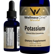 WellnessOne Potassium Liquid Supplement - Ionic Mineral Drops, 50 ml
