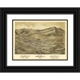 thumbnail image 1 of Wells 14x11 Black Ornate Wood Framed with Double Matting Museum Art Print Titled - Helena Montana - Wells 1875, 1 of 4