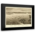 thumbnail image 1 of Wells 14x12 Black Modern Framed Museum Art Print Titled - Fortress Monroe Virginia - Wells 1862, 1 of 5