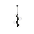 thumbnail image 1 of Wells 18 inch pendant in black with clear shade, 1 of 9