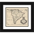 thumbnail image 1 of Wells 23x20 Black Ornate Wood Framed with Double Matting Museum Art Print Titled - South America - Wells 1700, 1 of 4