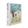 thumbnail image 1 of Wells Beach, Maine, Kite Flyers (1000 Piece Puzzle, Size 19x27, Challenging Jigsaw Puzzle for Adults and Family, Made in USA), 1 of 4