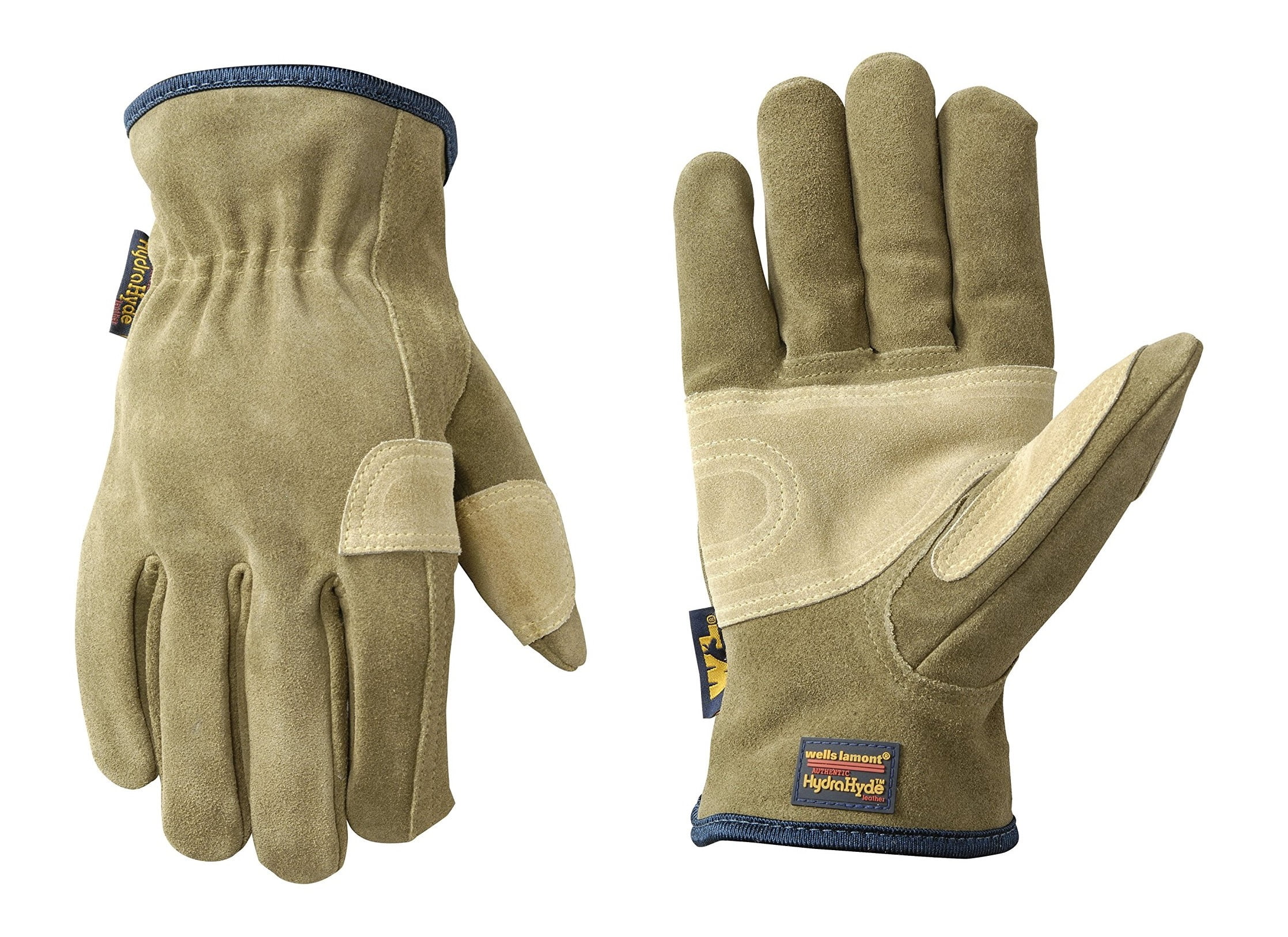 Wells Lamont Men's HydraHyde Leather Work Gloves, ONE PAIR SIZE M, L, & XL  NEW