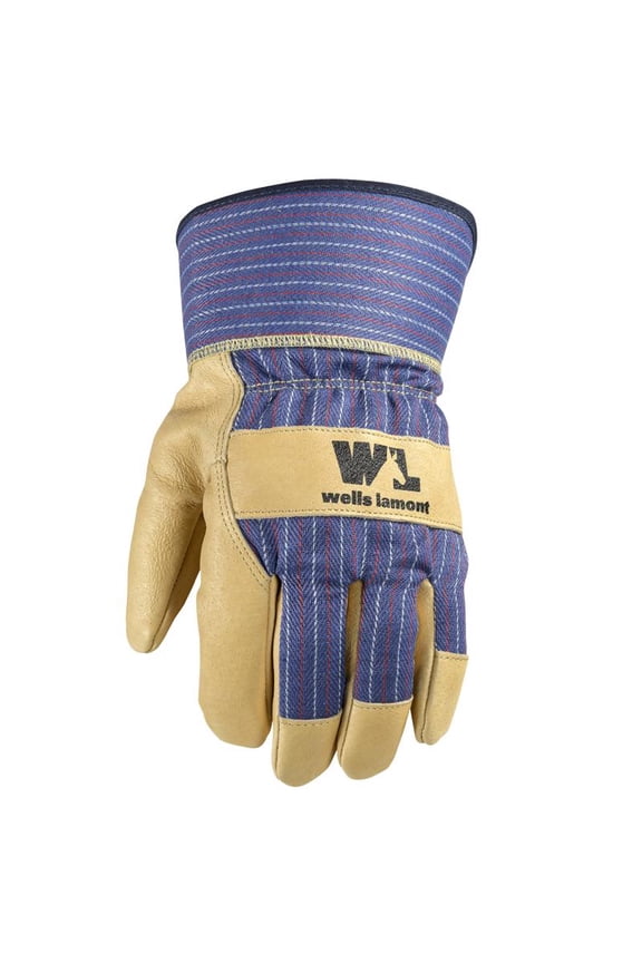 3300L Large Grain Leather Work Gloves with Safety Cuff