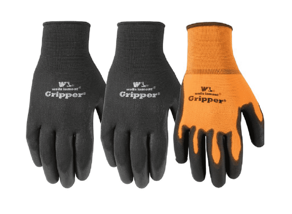 Wells Lamont 559LF Ultimate Gripper PU-Coated Work Gloves, 3 Pair, Large