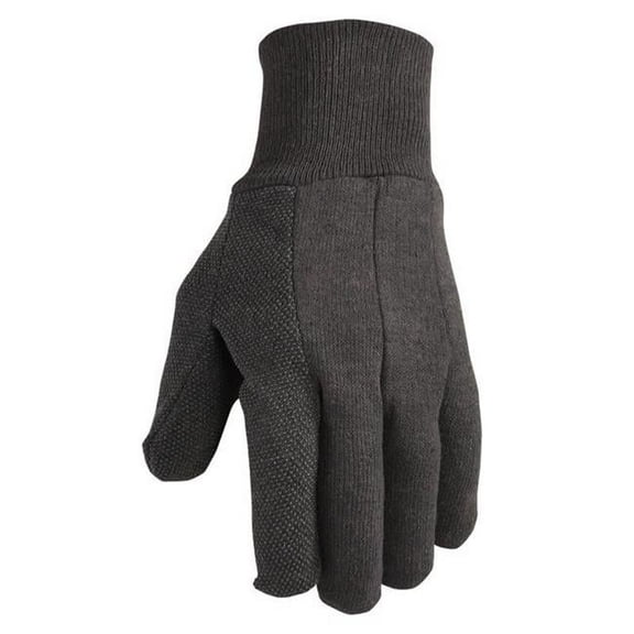 Wells Lamont 7039319 Outdoor Rubber Grip Jersey Work Gloves for Men, Black