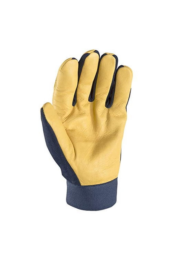 Men's Hybrid Leather Palm Work Gloves, Water-Resistant HydraHyde, Medium Wells Lamont 3207M
