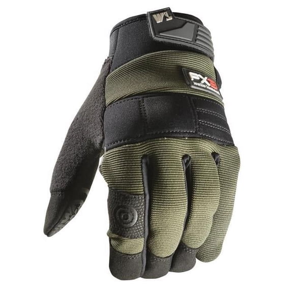 Wells Lamont 7039214 FX3 Mens Indoor & Outdoor Work Gloves - Black - Gray & Green - Extra Large - 1 Pair