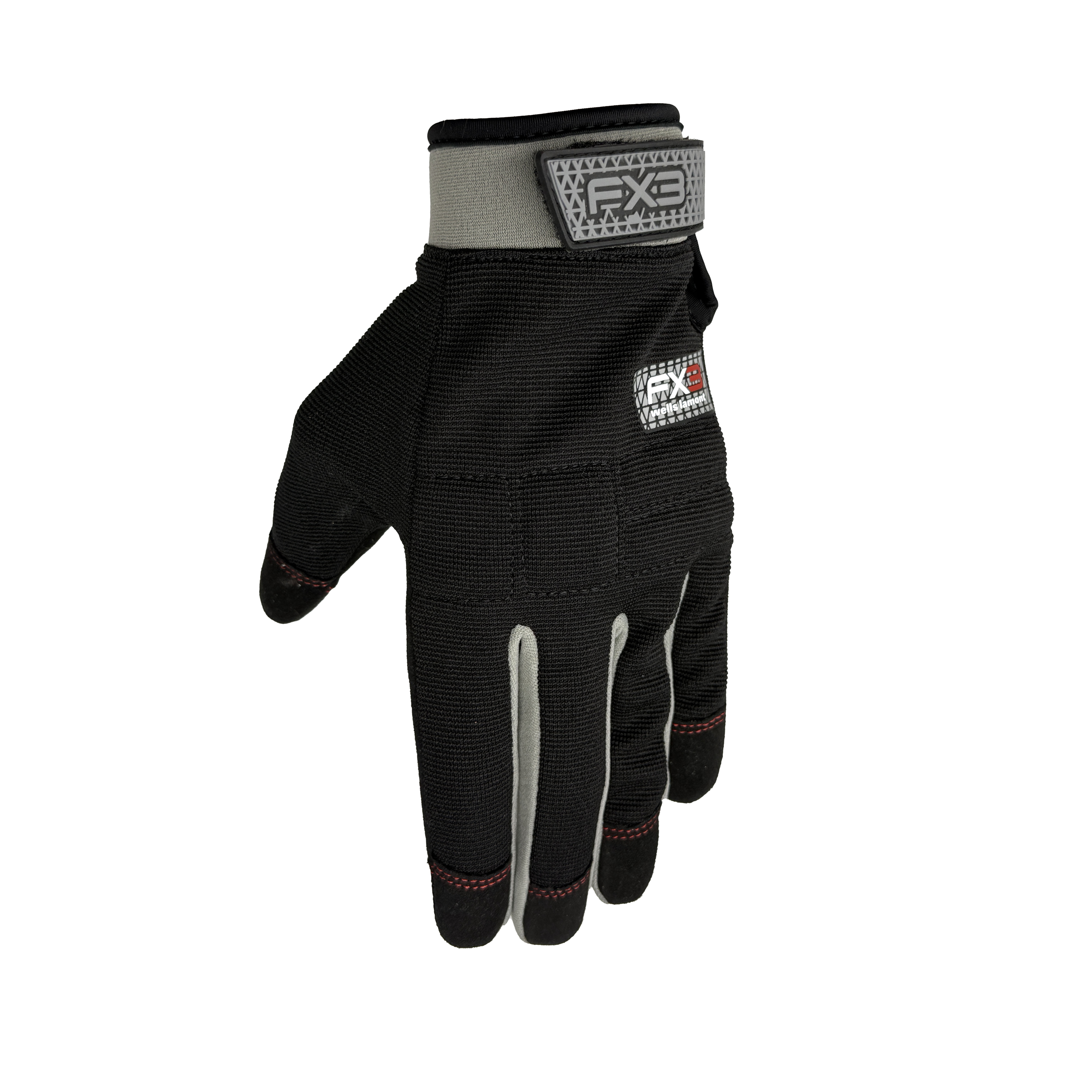 Wells Lamont FX3 Mens Work Gloves, High Dexterity, Black, Medium