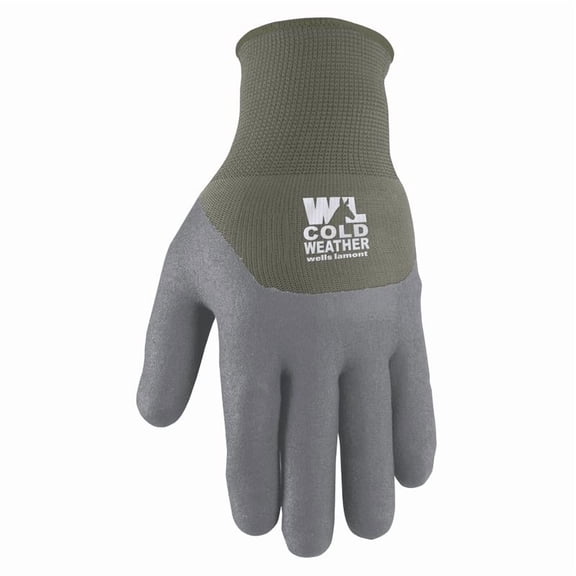 Wells Lamont Hydrahyde Women's Winter Work Gloves Gray/Green M 1 pk