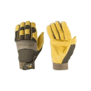 Wells Lamont Men's Cowhide Durable Hybrid Leather Work Glove