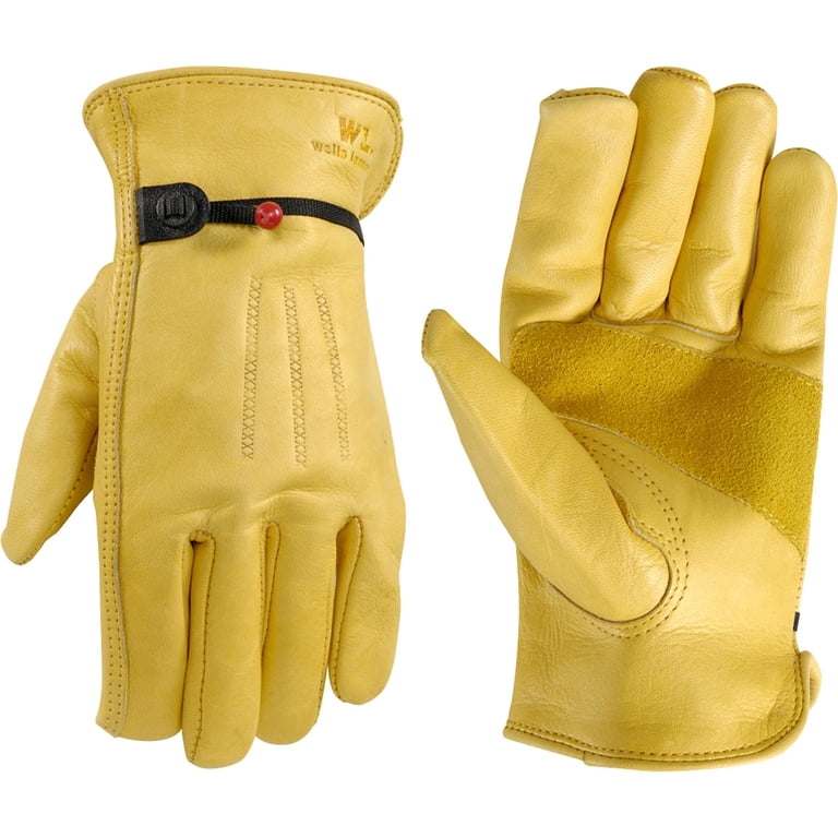Wells Lamont Men's Cowhide Leather Work Gloves with Ball and Tape