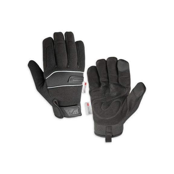 Wells Lamont Men's Lined Synthetic Leather Gloves, Black, Large