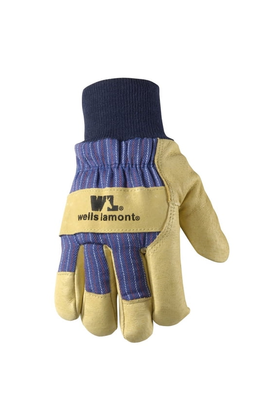 Men's Palomino Leather Cold Weather Work Gloves Tan/Blue XXL 1 pk - Total Qty: 1; Each Pack Qty: 1