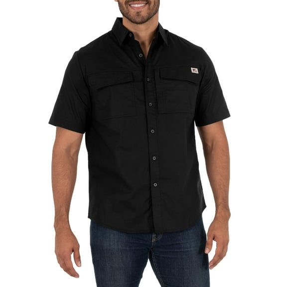 Wells Lamont Men's Short Sleeve Ventilated Back Flex Performance Ripstop Work Shirt