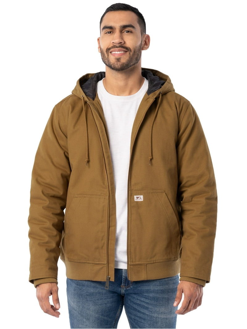 【U LAN】Tray Quilted Work Hood Jacket Wells Lamont Men's Workwear Insulated Duck Quilted Lined