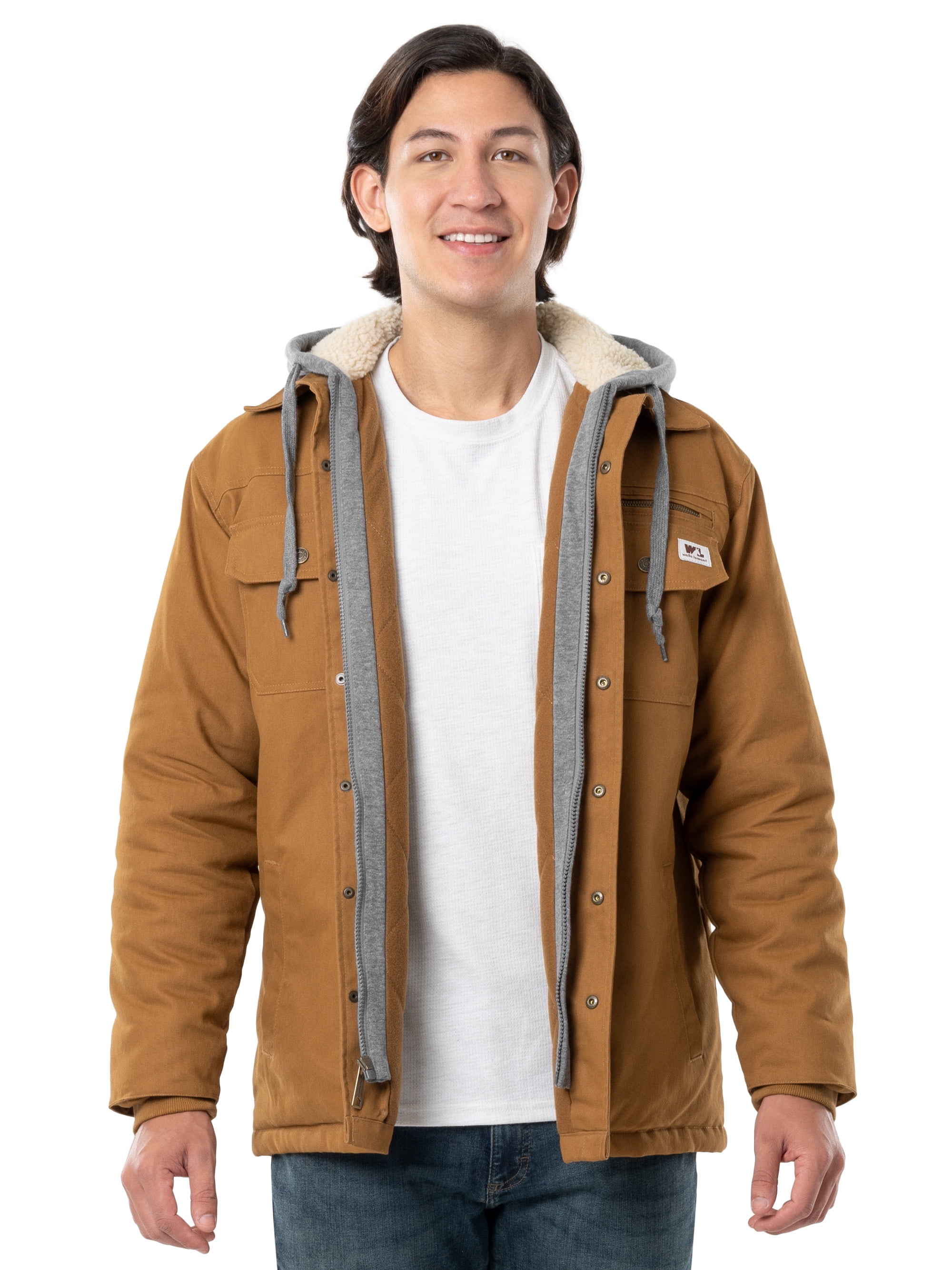 Ae Men's Hooded Denim Trucker Jacket