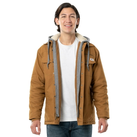 Wells Lamont Quilted Flex Canvas Thermal Sherpa Lined Shirt Jacket