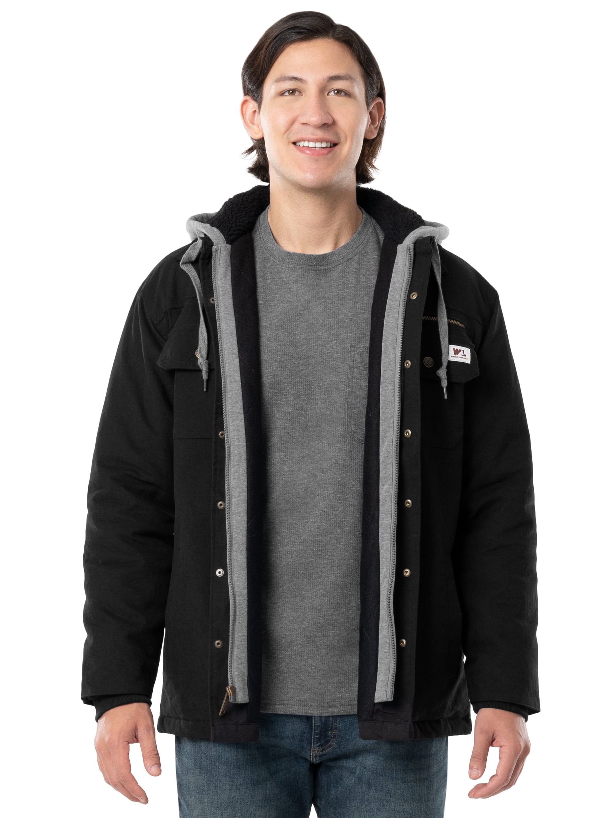 DEFORMATER.® HOODED SHIRT JACKET COMPLICRUX ZT HOOD // WORN BLACK – FORMER MERCHANDISE