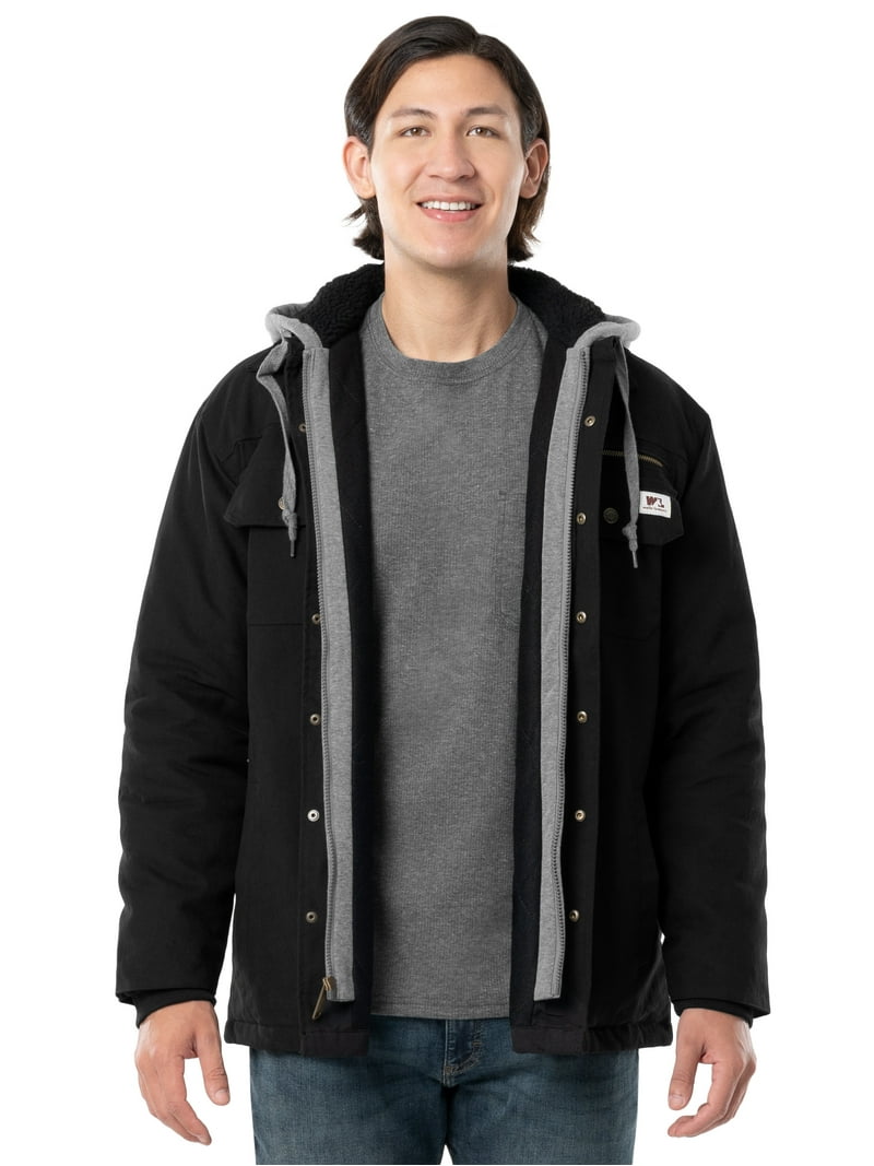 Wells Lamont Quilted Flex Canvas Thermal Sherpa Lined Shirt Jacket