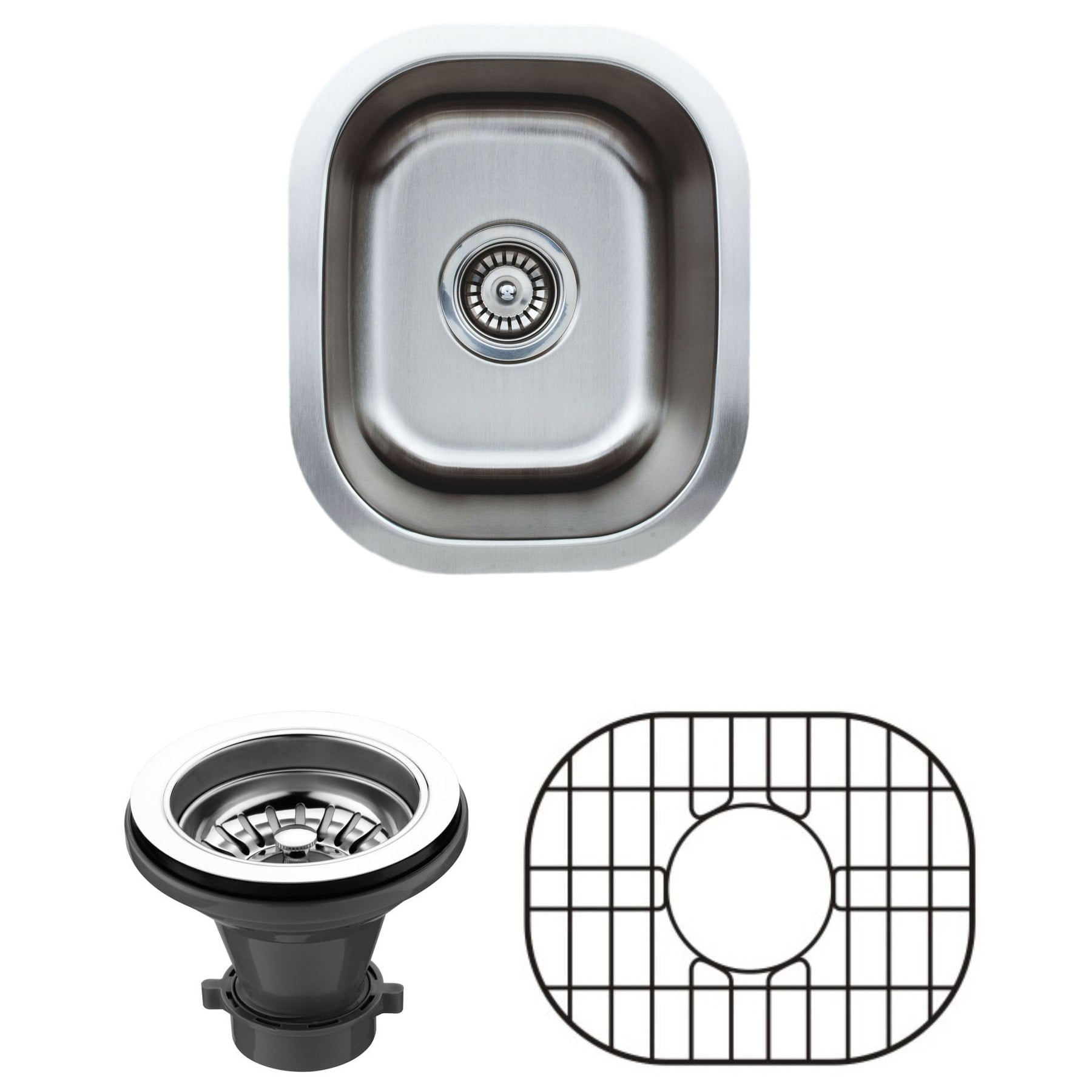 15'' Stainless Steel Single Bowl Undermount Kitchen Sink