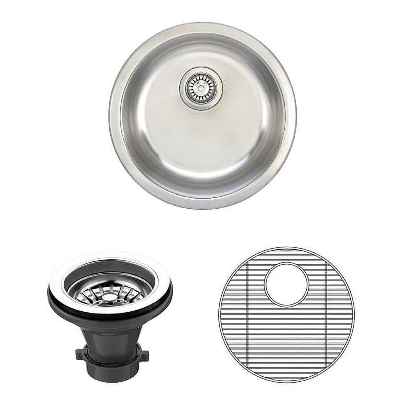 Jazz Series 18.25'' Round Stainless Steel Undermount Kitchen Sink