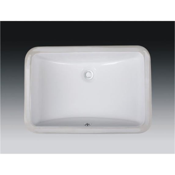 Wells Sinkware 21-inch Rectangular Undermount Single Bowl Bathroom Sink in White