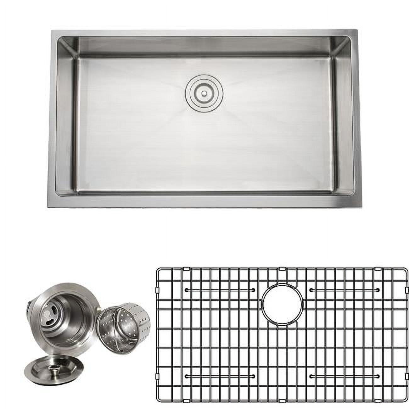 33'' Stainless Steel Farmhouse Single Bowl Kitchen Sink