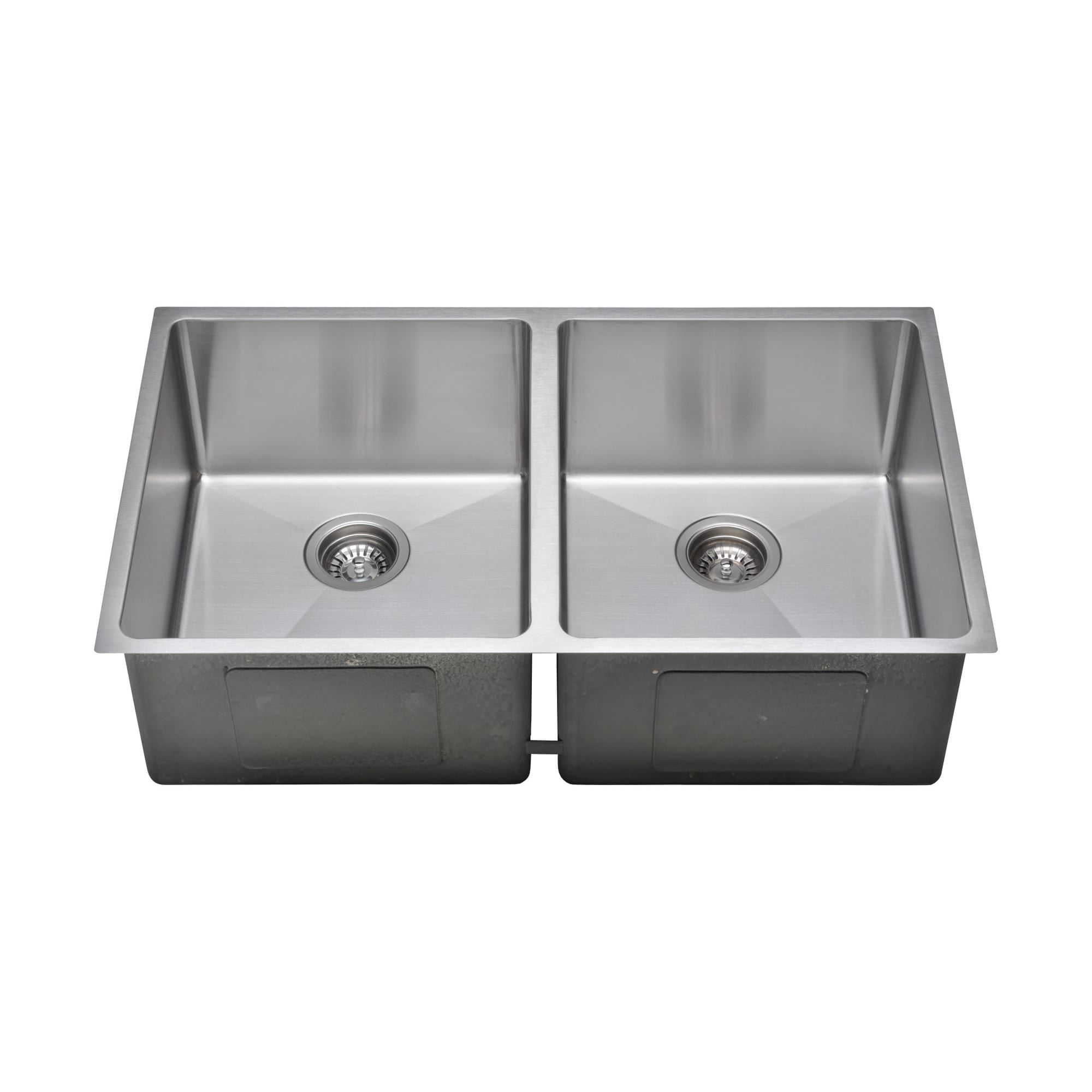 33'' Stainless Steel Double Bowl Undermount Kitchen Sink
