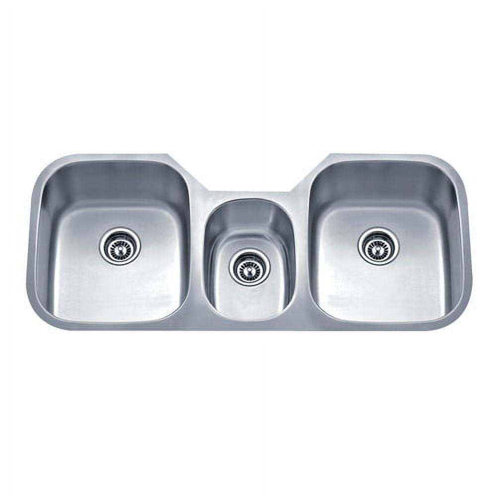 46" Triple Bowl Stainless Steel Undermount Kitchen Sink