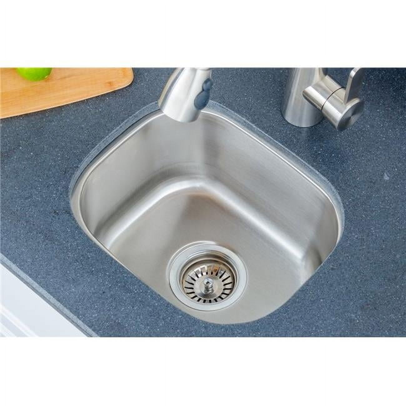 Premium 15'' Stainless Steel Undermount Single Bowl Bar Sink