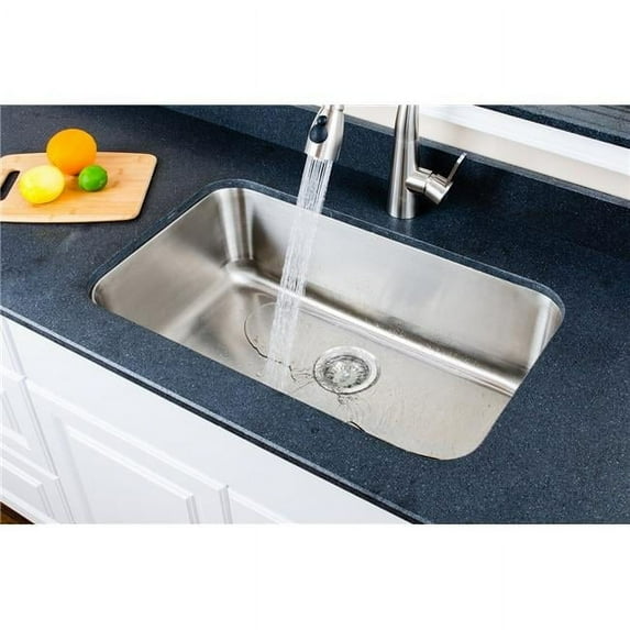 Wells Sinkware CMU3018-9-16 30 in. 16 Gauge Undermount Single Bowl Stainless Steel Kitchen Sink