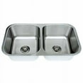 thumbnail image 1 of Wells Sinkware CMU3318-99 33 in. 18-Gauge Undermount 50-50 Double Bowl Stainless Steel Kitchen Sink, 1 of 8